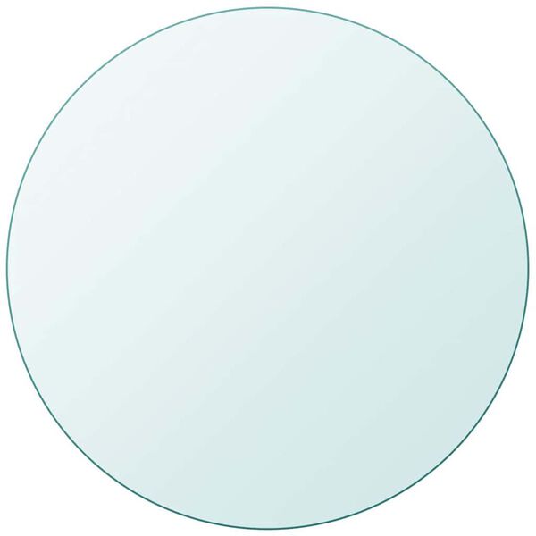 vidaXL Piano Tavolo Rotondo in Vetro Temperato 500 mm