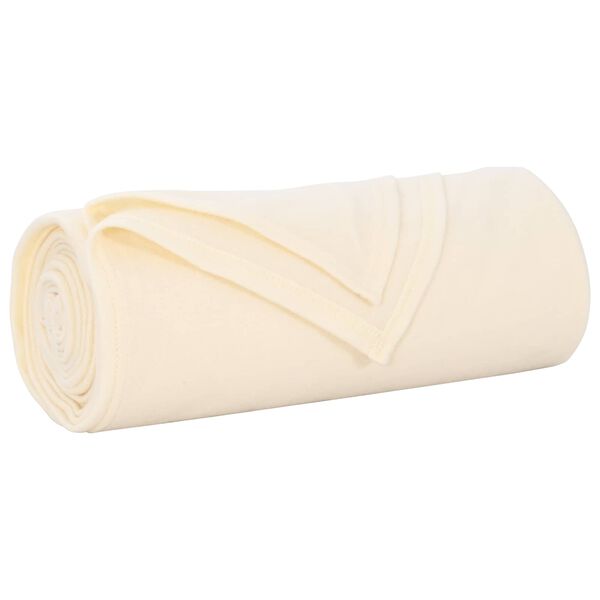 vidaXL Coperte da Pile 6 pcs Crema 350 x 270 cm Panno
