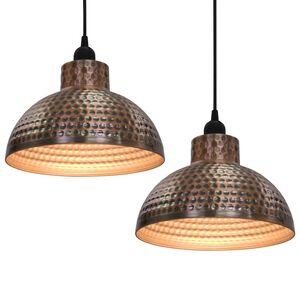 vidaXL Lampadari 2 p Semisferici Color Rame