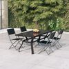 vidaXL Set da Pranzo da Giardino 5 pz Grigio e Nero