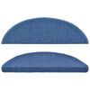 vidaXL Tappetini per scale 10 pz 56x17x3 cm blu semicircolari