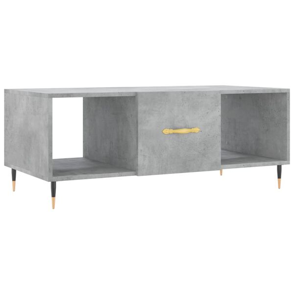 vidaXL Tavolino Salotto Grigio Cemento 102x50x40 cm Legno Multistrato