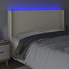 vidaXL Testiera a LED Crema 203x23x118/128 cm in Similpelle