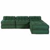 vidaXL Divano modulare 4 pcs Verde Tessuto