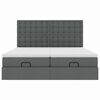 vidaXL Struttura Letto Pouf con Materassi 160x200 cm in Tessuto