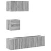 vidaXL Set di Mobili Porta TV 4 pz Grigio Sonoma in Legno Multistrato