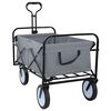 vidaXL Carrello a Mano Pieghevole Grigio 94 x 53 x 99 cm
