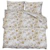 vidaXL Set Copripiumino Bianco e Marrone 200x220 cm in Cotone