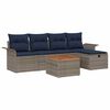 vidaXL Set Divano da Giardino 6 pz Grigio polyrattan