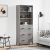 vidaXL Credenza Grigio Sonoma 69,5x34x180 cm in Legno Multistrato