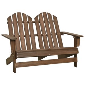 vidaXL Sedia da Giardino Adirondack a 2 Posti Legno di Abete Marrone