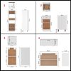 vidaXL Set Armadi da Cucina 8 pz Lyon Bianco in Truciolato