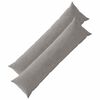 vidaXL Federa 2 pcs HEERLEN Grigio Chiaro 40 x 145 cm corduroy