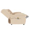 vidaXL Poltrona Massaggiante Reclinabile a 2 Posti Crema Tessuto