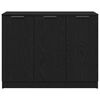 vidaXL Credenza Rovere Nero 90,5 x 30 x 70 cm Legno multistrato