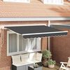 vidaXL Telo di ricambio per tenda da sole Antracite 330 x 195 cm