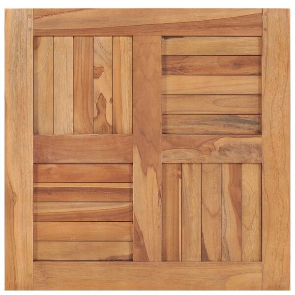 vidaXL Piano del Tavolo in Legno Massello di Teak 60x60x2,5 cm
