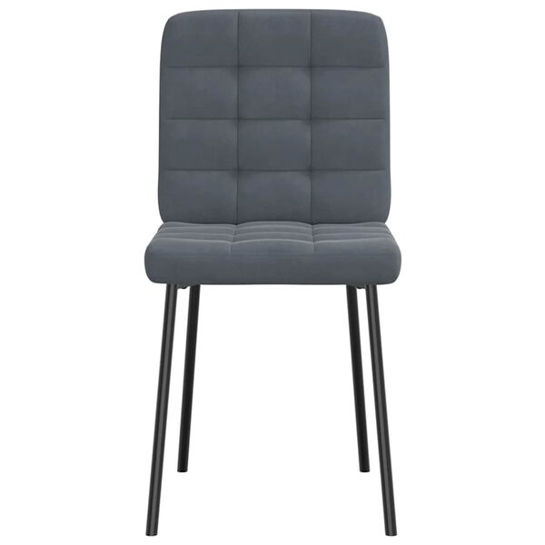 vidaXL Sedie da Pranzo 2 pz Grigio Scuro in Velluto