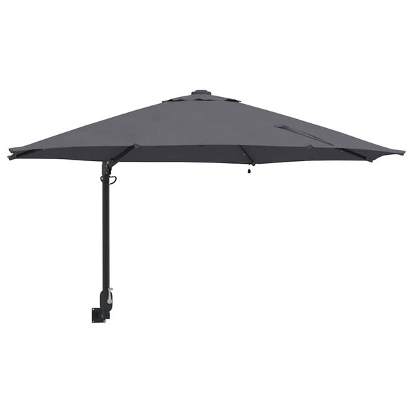 vidaXL Ombrello da giardino Antracite 248 x 248 x 148 cm
