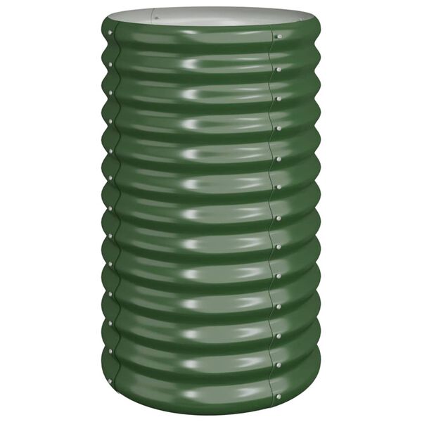 vidaXL Vaso da Giardino Acciaio Zincato 40x40x68 cm Verde