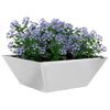 vidaXL Vaso da giardino 5 pcs Argento 40 x 40 x 15 cm