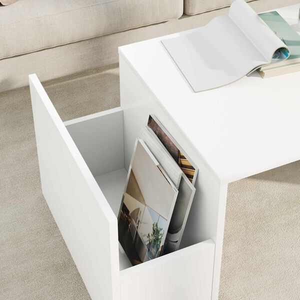 vidaXL Tavolino da salotto Bianco 90 x 45 x 35 cm Legno multistrato