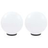 vidaXL Set Lampade a LED Sferiche 2 pz 40 cm in PMMA