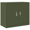 vidaXL Armadio Verde oliva 80 x 40 x 70 cm Acciaio
