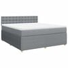 vidaXL Giroletto a Molle con Materasso Grigio Chiaro180x200 cm Tessuto
