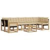 vidaXL Set di divani da esterno 8 pz Bianco e Beige