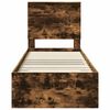 vidaXL Struttura del letto Rovere Affumicato e Argento 70 x 190 cm