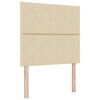 vidaXL Letto a molle con materasso Crema 120 x 190 cm Tessuto
