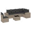 vidaXL Set Divani da Giardino 7pz con Cuscini Grigio Chiaro Polyrattan