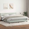 vidaXL Letto a Molle con Materasso e LED Grigio Chiaro 180x210cm Velluto