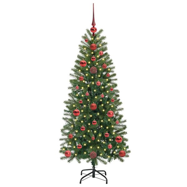 vidaXL Albero di Natale artificiale con 150 LED Verde 120 cm PE e PVC
