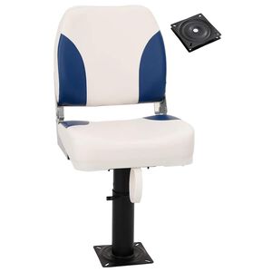 vidaXL Sedile per Barca con Supporto Altezza Regolabile Girevole 360&deg;