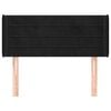 vidaXL Testiera ad Orecchio Nera 83x16x78/88 cm in Velluto