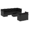 vidaXL Set Divani da Giardino 10pz con Cuscini in Polyrattan Nero