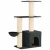 vidaXL Albero per gatti con pali per graffiare in sisal Grigio Scuro