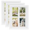 vidaXL Set Cornici Fotografiche 3D 3pz Bianco 28x35cm Foto 4x(10x15)cm