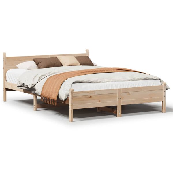 vidaXL Letto senza Materasso 160x200 cm in Legno Massello di Pino