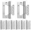 vidaXL Cerniera 8 pz 105 x 75 x 13 mm Argento Acciaio