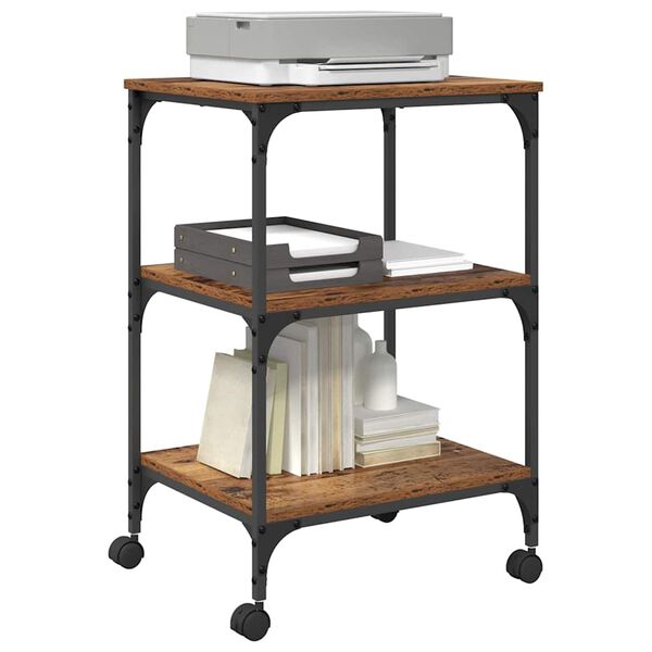 vidaXL Supporto per Stampante Legno vecchio 50 x 41 x 75 cm