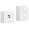 vidaXL Set di Armadi da Bagno da 2 Pezzi UTRECHT Bianco Lucido
