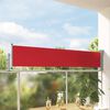 vidaXL Tenda Laterale Retrattile per Patio 60x300 cm Rossa