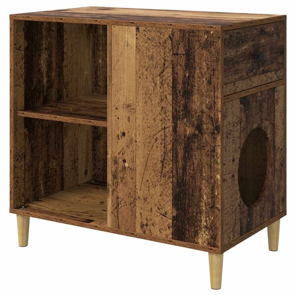 vidaXL Casa per Gatti Legno vecchio 72 x 42.5 x 70 cm