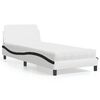 vidaXL Letto con Materasso Dover Bianco e Nero 90x190 cm in Similpelle