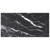 vidaXL Piano Tavolo Nero 100x50 cm 6mm Vetro Temperato Design Marmo