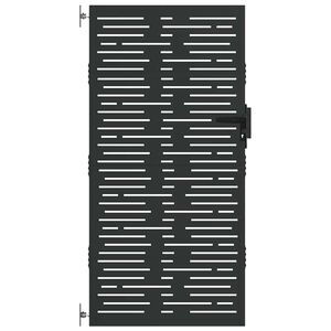 vidaXL Cancello da giardino 85x200 cm in acciaio Corten design quadrato