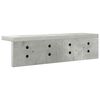 vidaXL Appendiabiti a muro Grigio cemento 40 x 10,5 x 10,5 cm